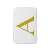 Gold Color Custom Monogram Initial Letter Plain Badematte (Vorderseite Vertikal)