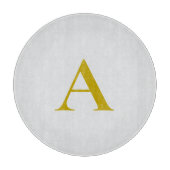 Gold Color Custom Monogram Initial Letter Schneidebrett (Vorderseite)