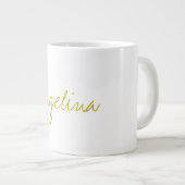 Gold Color Elegant Stilvolle Trendy Einzigartiges  Jumbo-Tasse (Vorderseite Rechts)