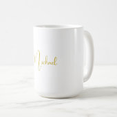 Gold Color Elegant Stilvolle Trendy Einzigartiges  Kaffeetasse (VorderseiteRechts)