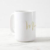 Gold Color Elegant Stilvolle Trendy Einzigartiges  Kaffeetasse (Vorderseite Links)