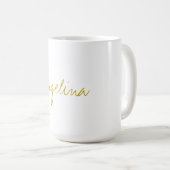 Gold Color Elegant Stilvolle Trendy Einzigartiges  Kaffeetasse (VorderseiteRechts)