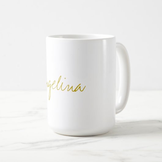 Gold Color Elegant Stilvolle Trendy Einzigartiges  Kaffeetasse (VorderseiteRechts)