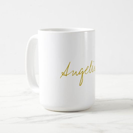 Gold Color Elegant Stilvolle Trendy Einzigartiges  Kaffeetasse (Vorderseite Links)