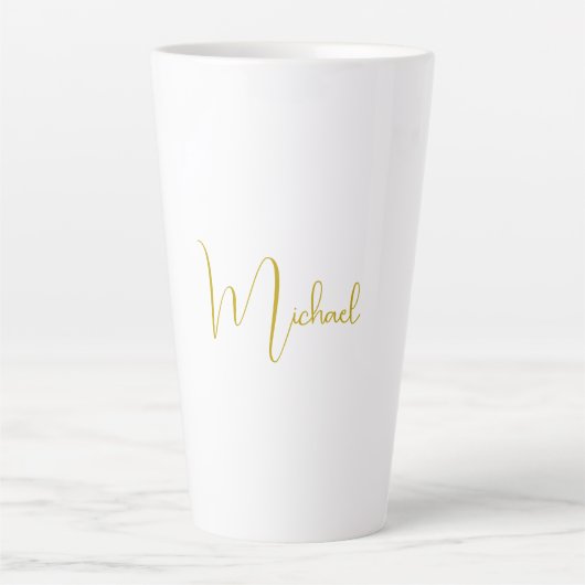 Gold Color Elegant Stilvolle Trendy Einzigartiges  Milchtasse (Vorderseite)