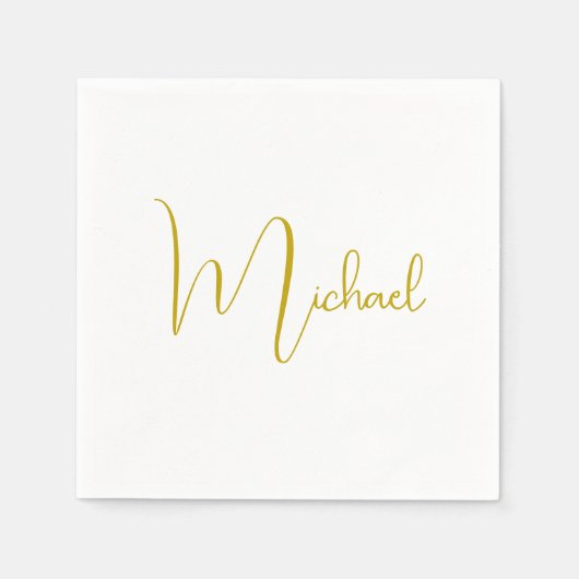 Gold Color Elegant Stilvolle Trendy Einzigartiges Serviette (Vorderseite)