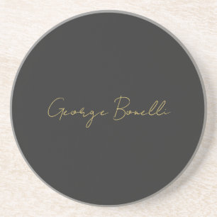 Gold Color Gray Classic Personal Customize Chic Getränkeuntersetzer