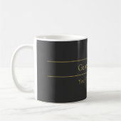 Gold Color Gray Classic Personal Customize Chic Kaffeetasse (Links)