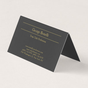 Gold Color Gray Classic Personal Customize Chic Visitenkarten