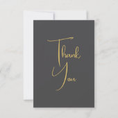 Gold Color Handwriting Professional Custom Dankeskarte (Vorderseite)