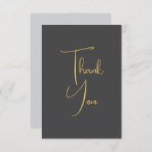 Gold Color Handwriting Professional Custom Dankeskarte (Vorne/Hinten)