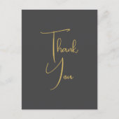 Gold Color Handwriting Professional Custom Postkarte (Vorderseite)