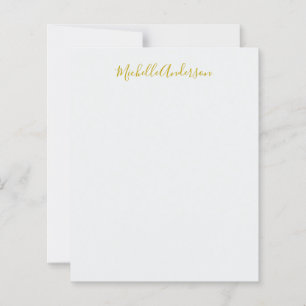 Gold Color Modern Minimalistischer Handschriftname