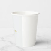 Gold Color Modern Minimalistischer Handschriftname Pappbecher (Links)