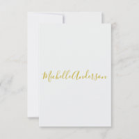 Gold Color Modern Minimalistischer Handschriftname