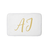 Gold Color Monogram Professional Classical Initial Badematte (Vorderseite)