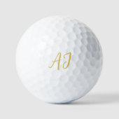 Gold Color Monogram Professional Classical Initial Golfball (Vorderseite)