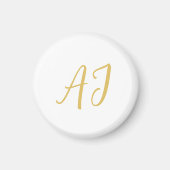Gold Color Monogram Professional Classical Initial Magnet (Vorne)