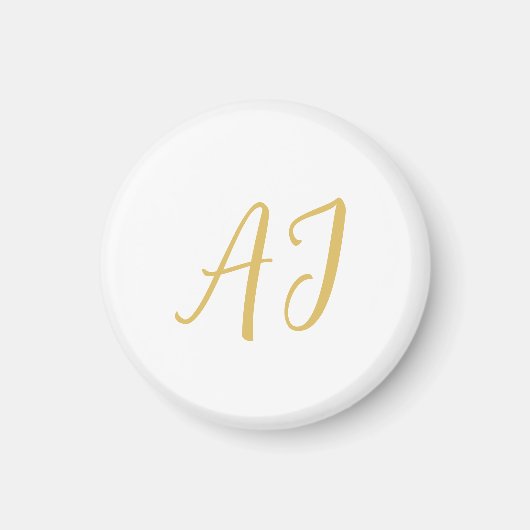 Gold Color Monogram Professional Classical Initial Magnet (Vorne)