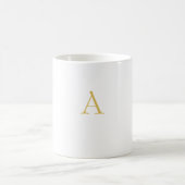 Gold Color Monogram Professional Custom Kaffeetasse (Mittel)