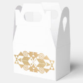 Gold Color Nordic Muster auf Weiß Geschenkschachtel (Geöffnet)