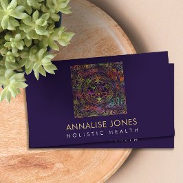 Gold & Color Sri Yantra / Sri Chakra Visitenkarte