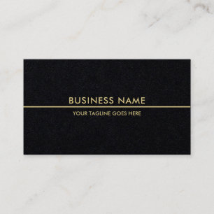 Gold Color Text Premium Black Template Luxus Chic Visitenkarte