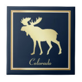 Gold Colorado Moose Fliese (Vorderseite)