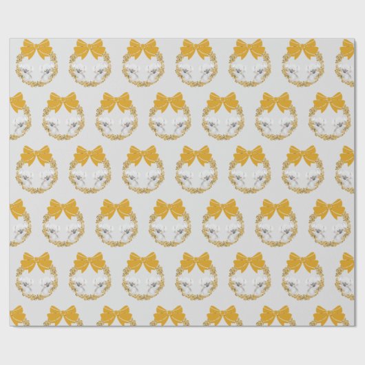 Gold Colored Koala Wrapping Paper Geschenkpapier (Flach)