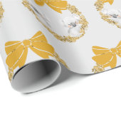 Gold Colored Koala Wrapping Paper Geschenkpapier (Rolleneckpunkt)