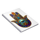 Gold Colorful Hamsa Turquoise Sapphire Third Eye  Notizblock (Rechte Seite)