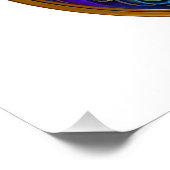 Gold Colorful Hamsa Turquoise Sapphire Third Eye  Poster (Ecke)