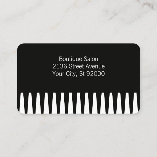 Gold Comb | Hair Stylist | QR Code Visitenkarte (Rückseite)