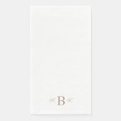 Gold Combo Schriftart Monogram White Wedding Serviette (Vorderseite)