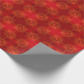 Gold Compass and Red Stars Muster Geschenkpapier (Ecke)