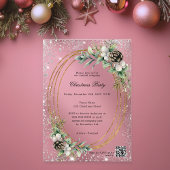 Gold cone Grün QR Code Unternehmen Weihnachtsfest  Acryleinladungen