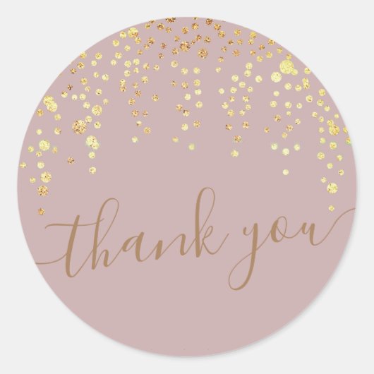 gold conetti Glitzer errush Dankeschön Sticker (Vorderseite)