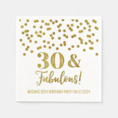 Gold Confetti 30 & Fabulous Serviette (Vorderseite)