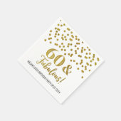Gold Confetti 60 & Fabulous Geburtstag Napkins Serviette (Ecke)