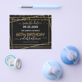 Gold Confetti 60. Geburtstag Save the Date Flyer (Einzeln)