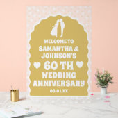 Gold Confetti 60. Hochzeitstag Mattiert Acrylschild (Hochzeit)