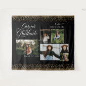 Gold Confetti 6 Foto Collage Glückwünsche zu unser Wandteppich (Vorderseite (Horizontal))