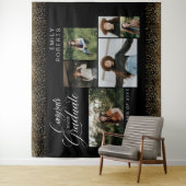 Gold Confetti 6 Foto Collage Glückwünsche zu unser Wandteppich (Beispiel)