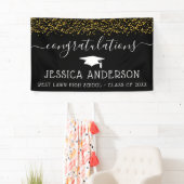 Gold Confetti Abschluss Banners Grad Party Banner (Insitu)