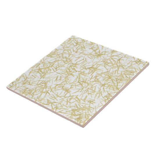 Gold Confetti Abstrakt Fliese (Seite)