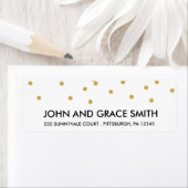 Gold Confetti-Adressetikett (Insitu)