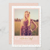 Gold Confetti | Ankündigung des Abschlusses (Vorne/Hinten)