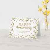 Gold Confetti Anniversary Card Karte (Gelbe Blume)