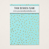 Gold Confetti & Aqua Earring Display Cards (Vorderseite)