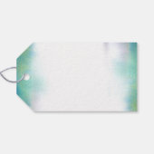 Gold Confetti Aquamarin Watercolor Geschenkanhänger (Rückseite Horizontal)